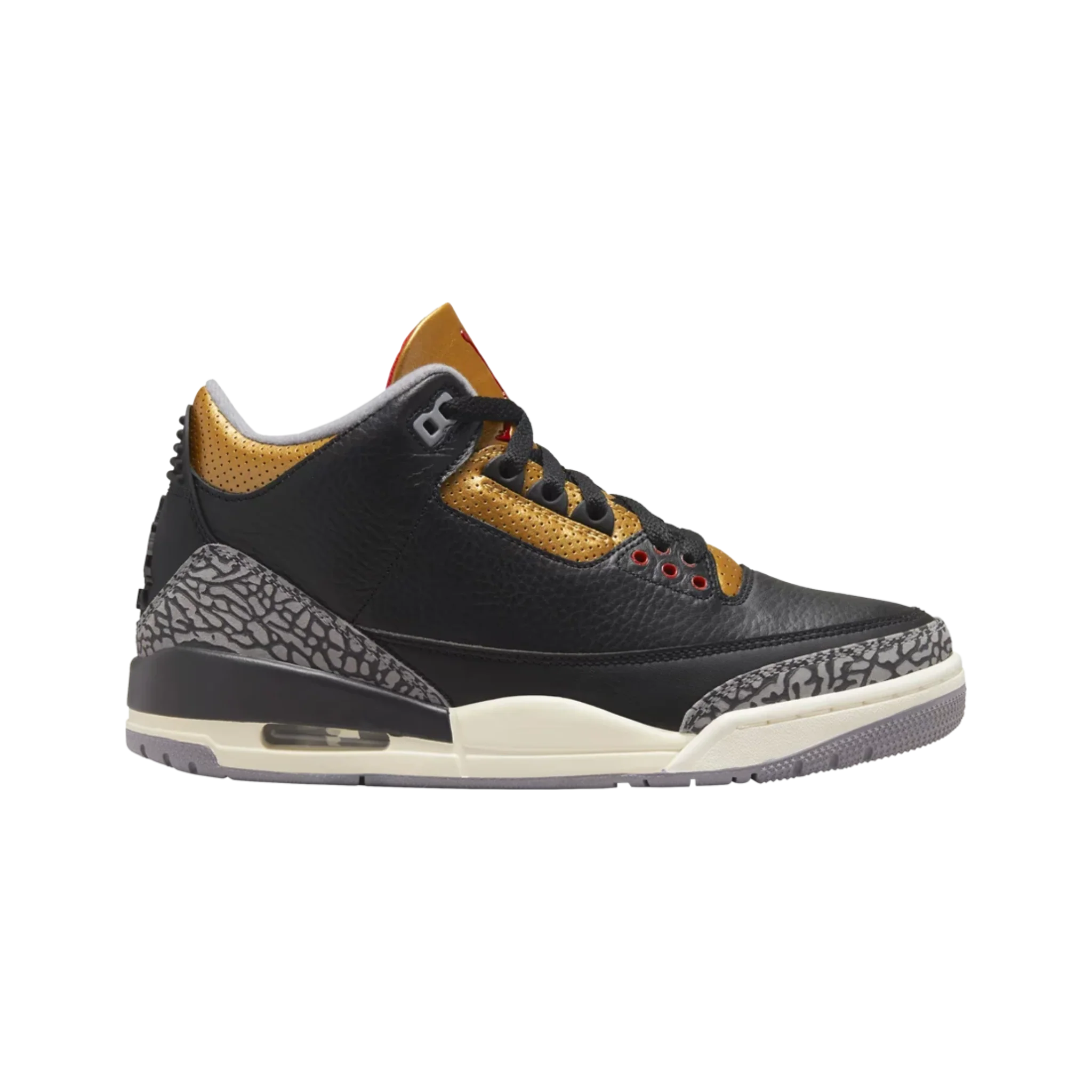Jordan 3 Retro Black Cement Gold (Women's)