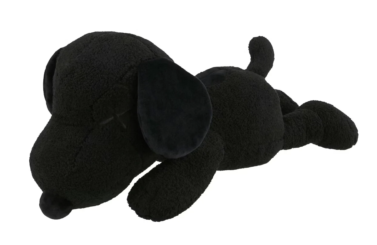 KAWS x Uniqlo x Peanuts Snoopy Plush (Medium) Black