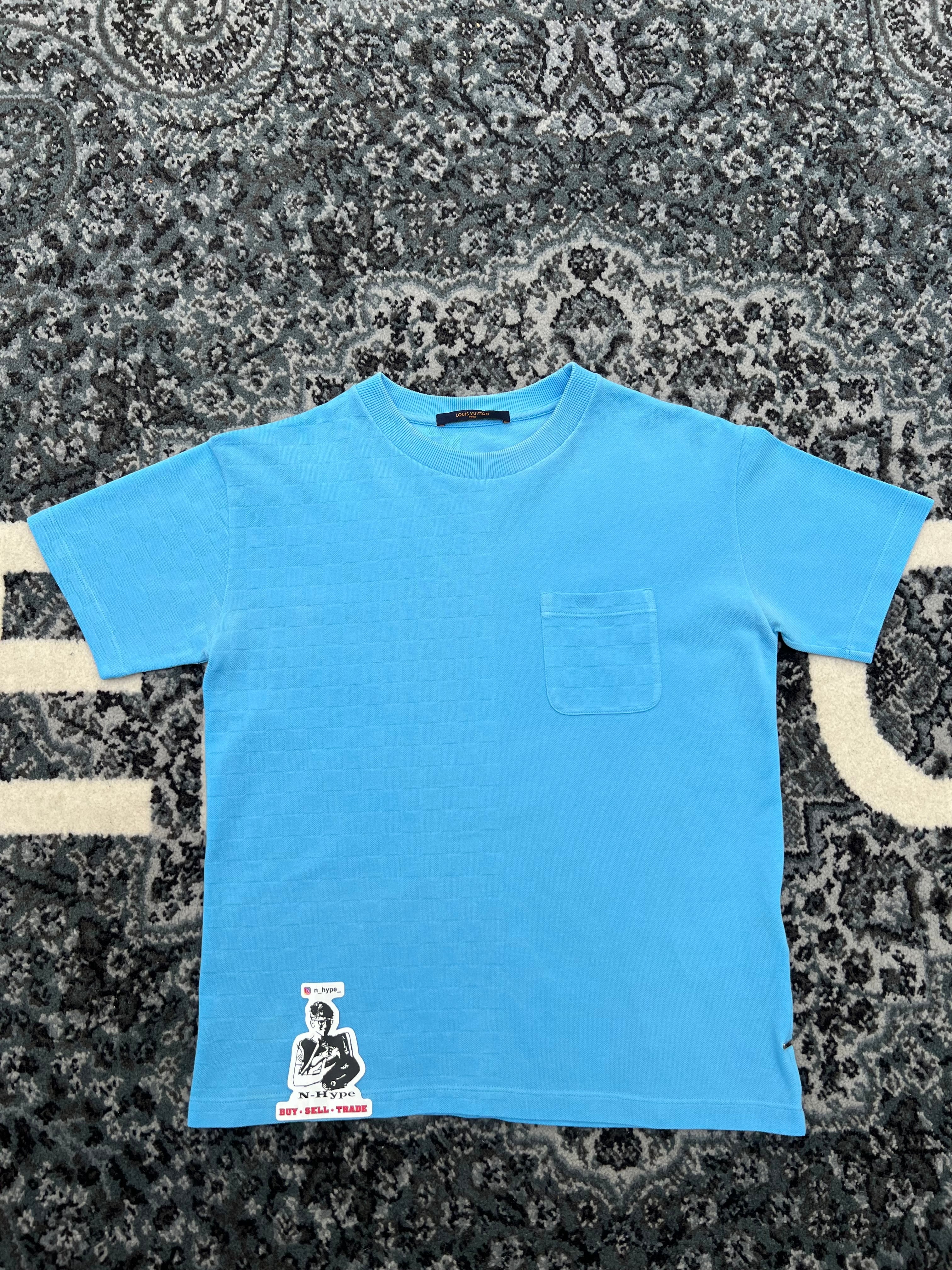 Louis Vuitton Half Damier Pocket T-Shirt Blue