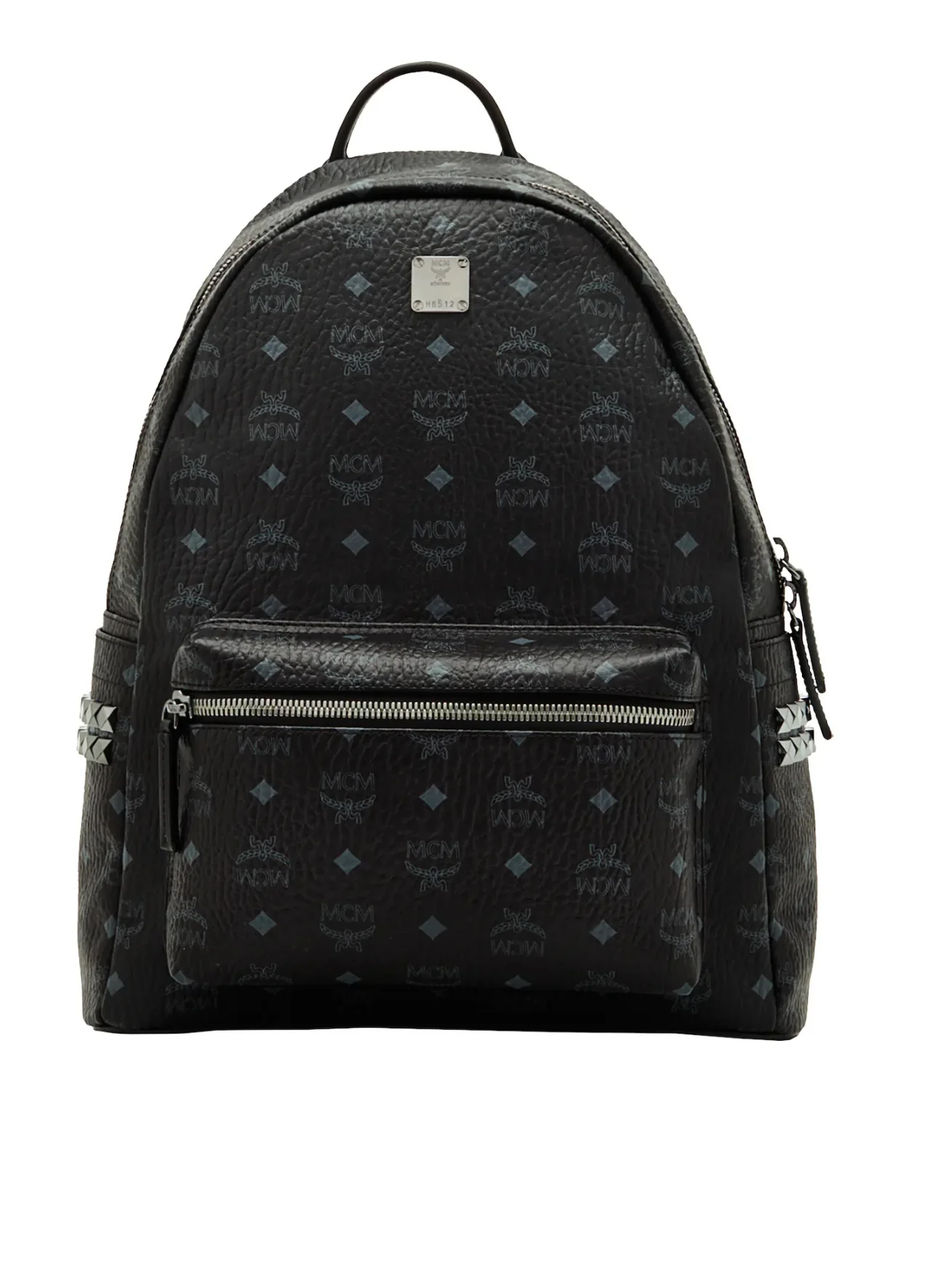 MCM Stark Backpack Visetos Side Studs Medium Black