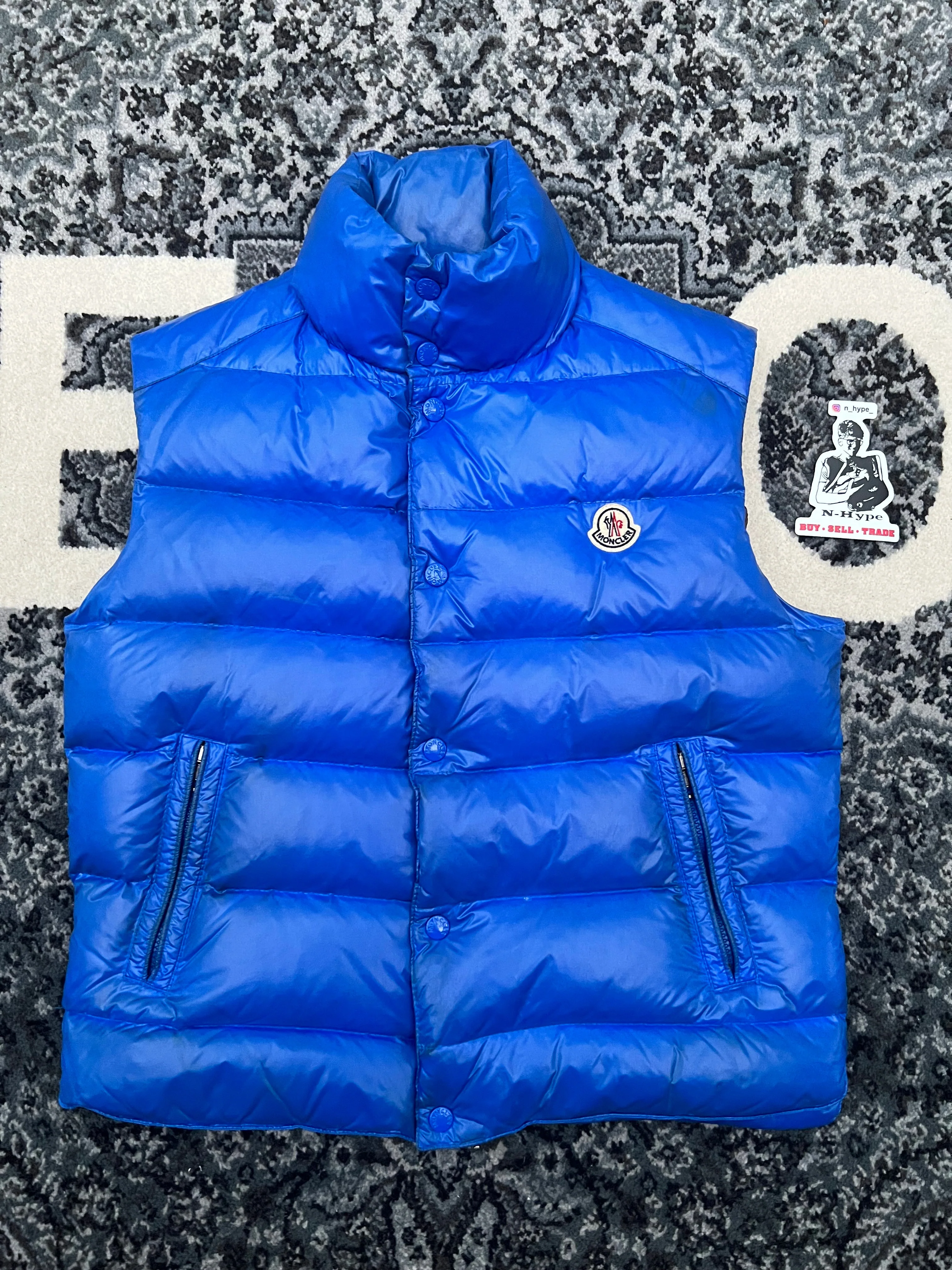 Moncler Tib Down Gilet Blue