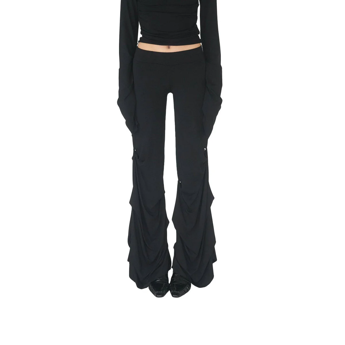 Nawara Mizu Drape Leggings Black