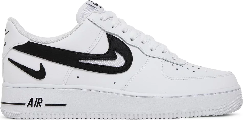 Nike Air Force 1 Low 07 FM Cut Out Swoosh White Black