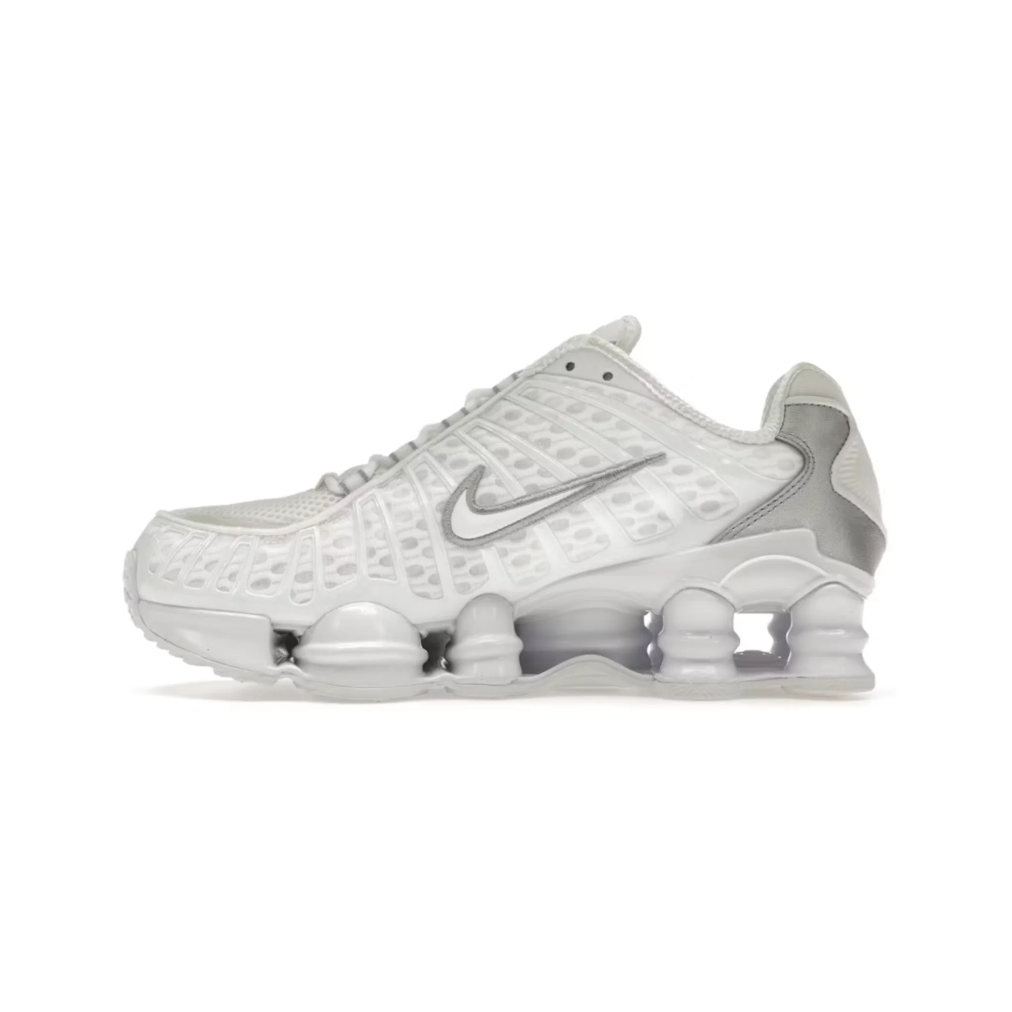 Nike Shox TL White Metallic Silver Max Orange (Women's) - Image 2