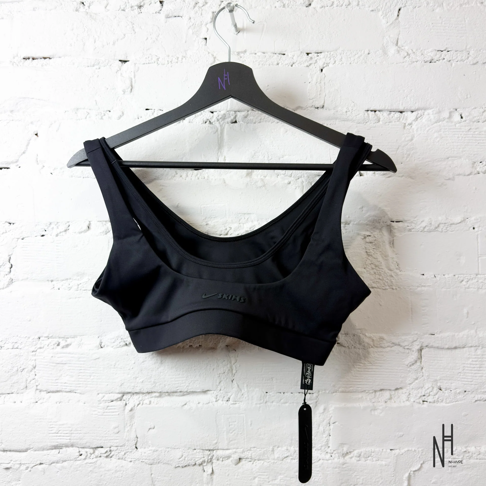 Nike Skims Matte Double Strap Scopp Bra / Obsidian