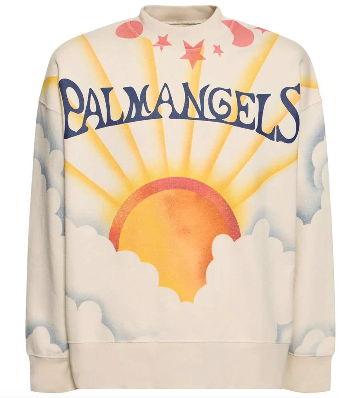 Palm Angels Palm Sunrise Cotton Crewneck Sweatshirt