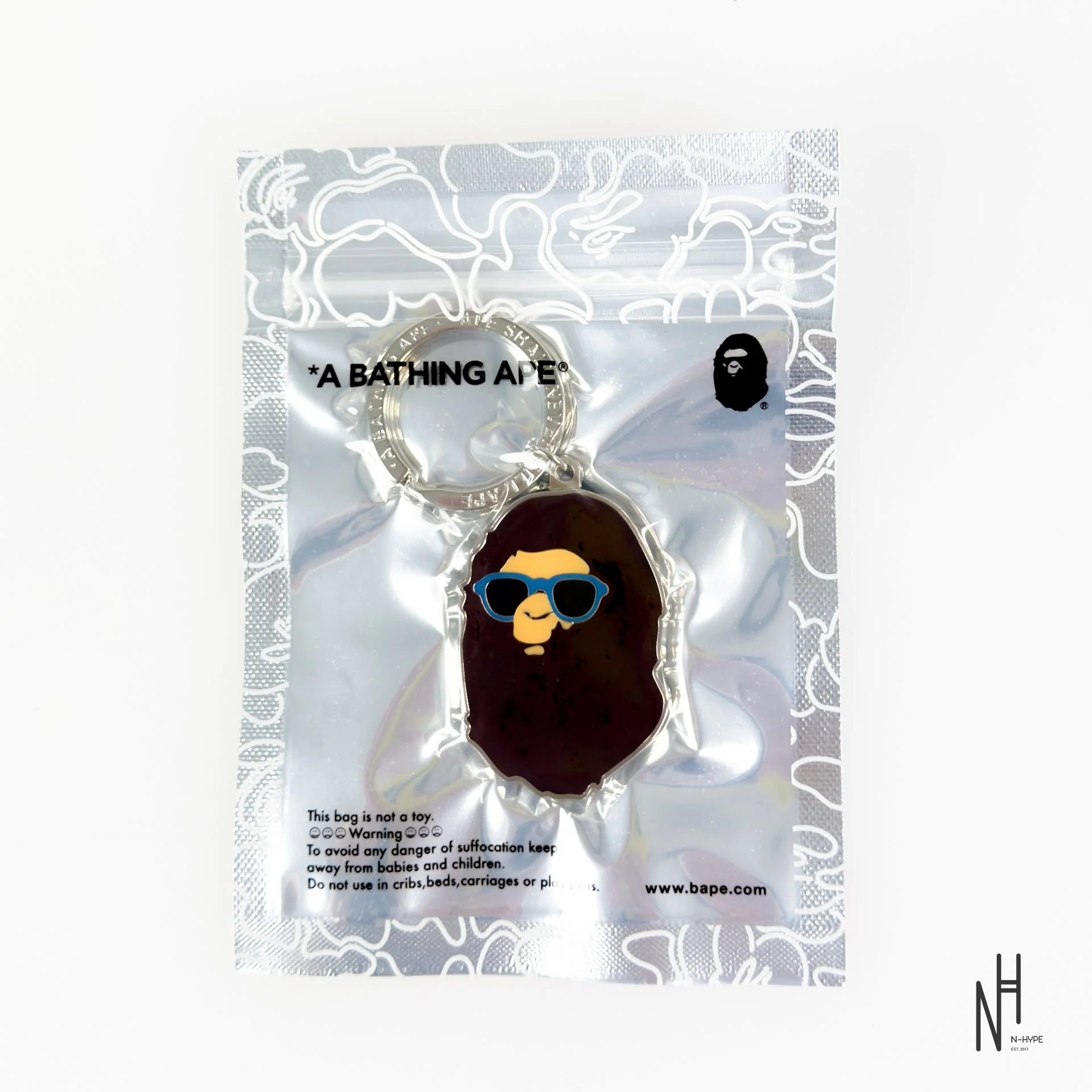Resort Ape Head Metal Keychain