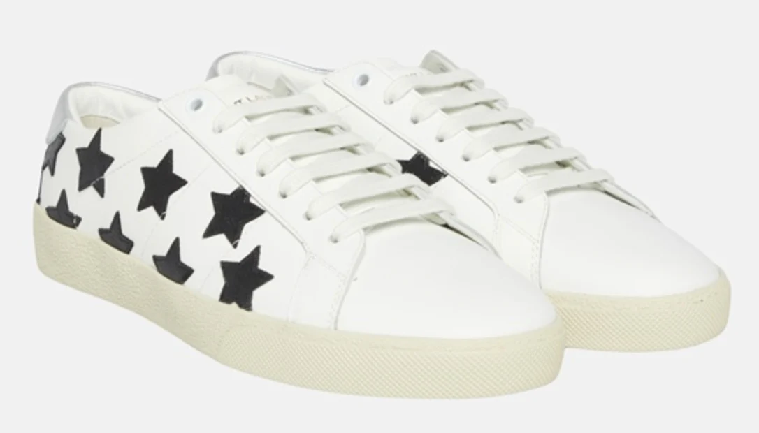 Saint Laurent Court California Star Black White