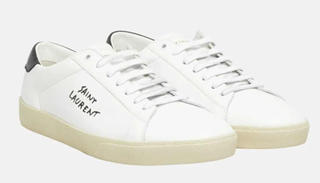 Saint Laurent Court Classic White