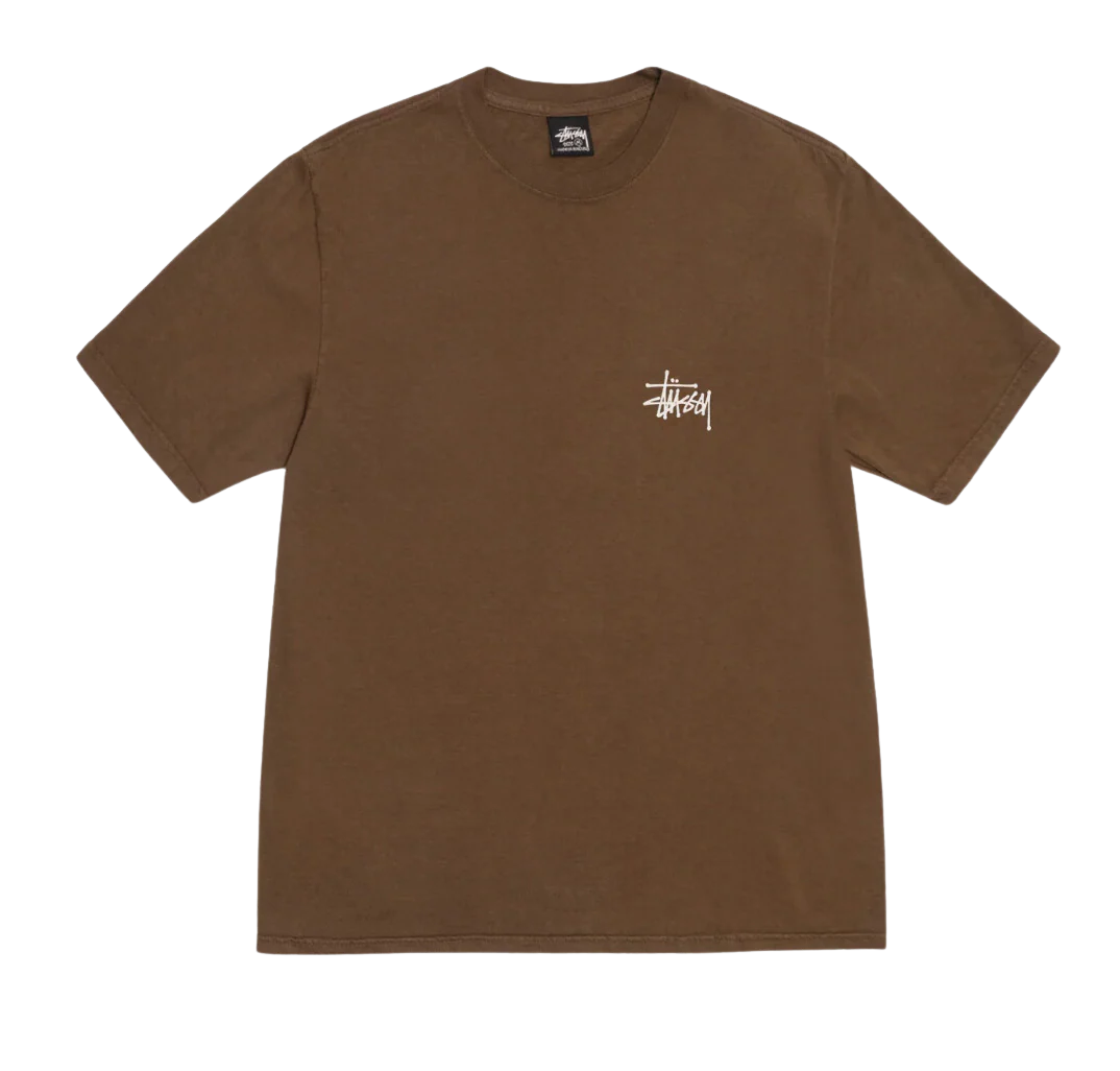 STÜSSY BASIC STÜSSY TEE PIGMENT DYED Brown