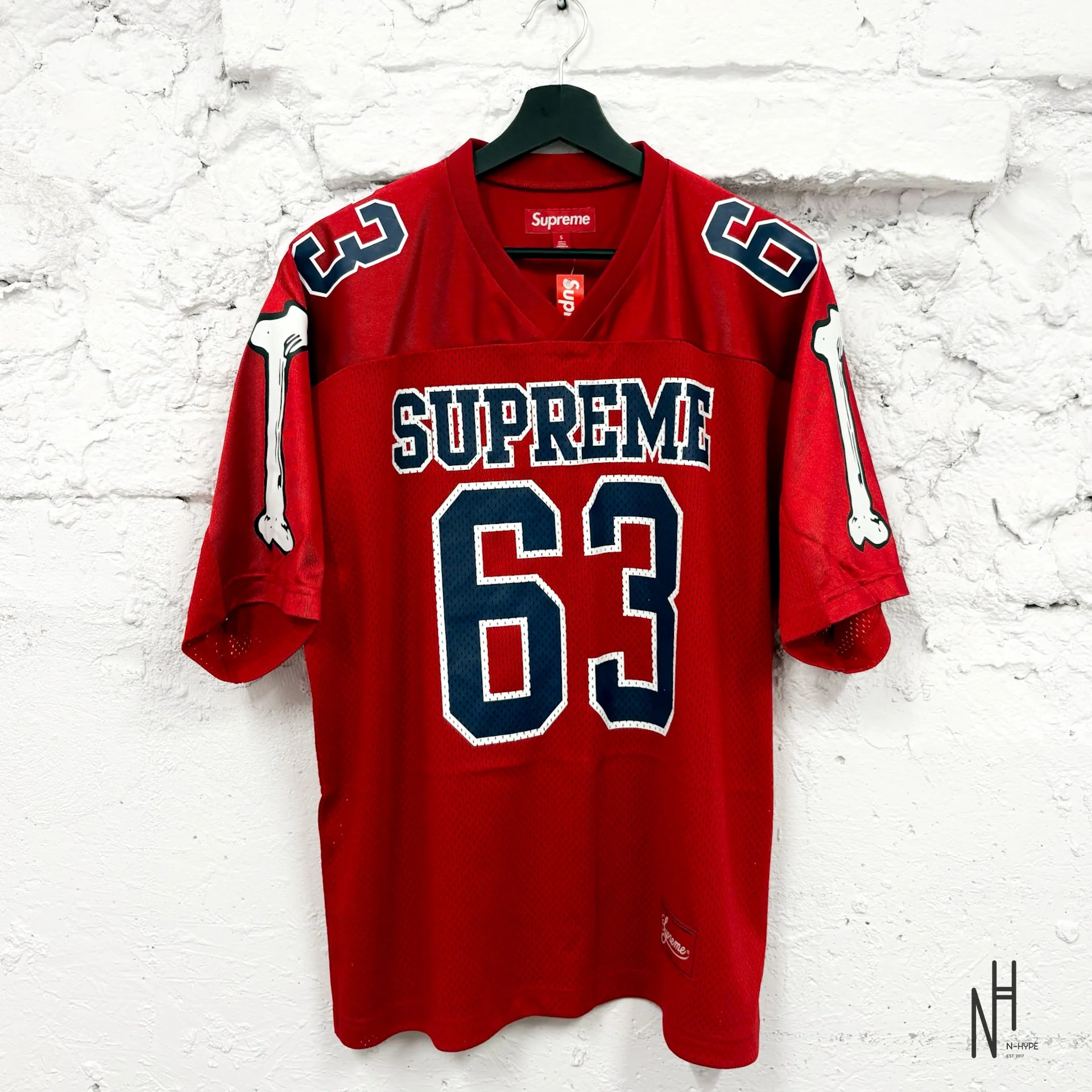 Supreme Bones Football Jersey Red