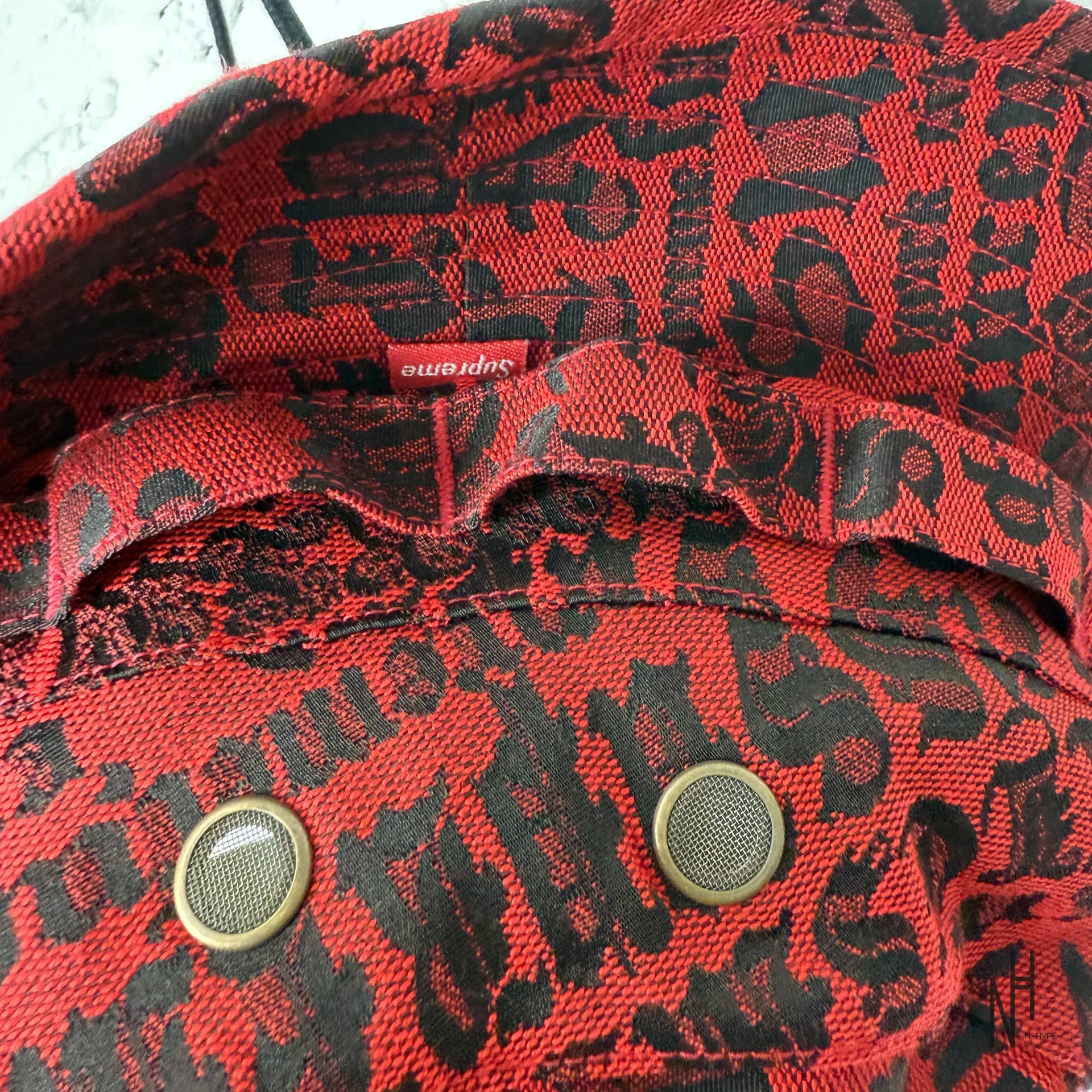 Supreme Cities Jacquard Boonie Hat / Red - Image 2