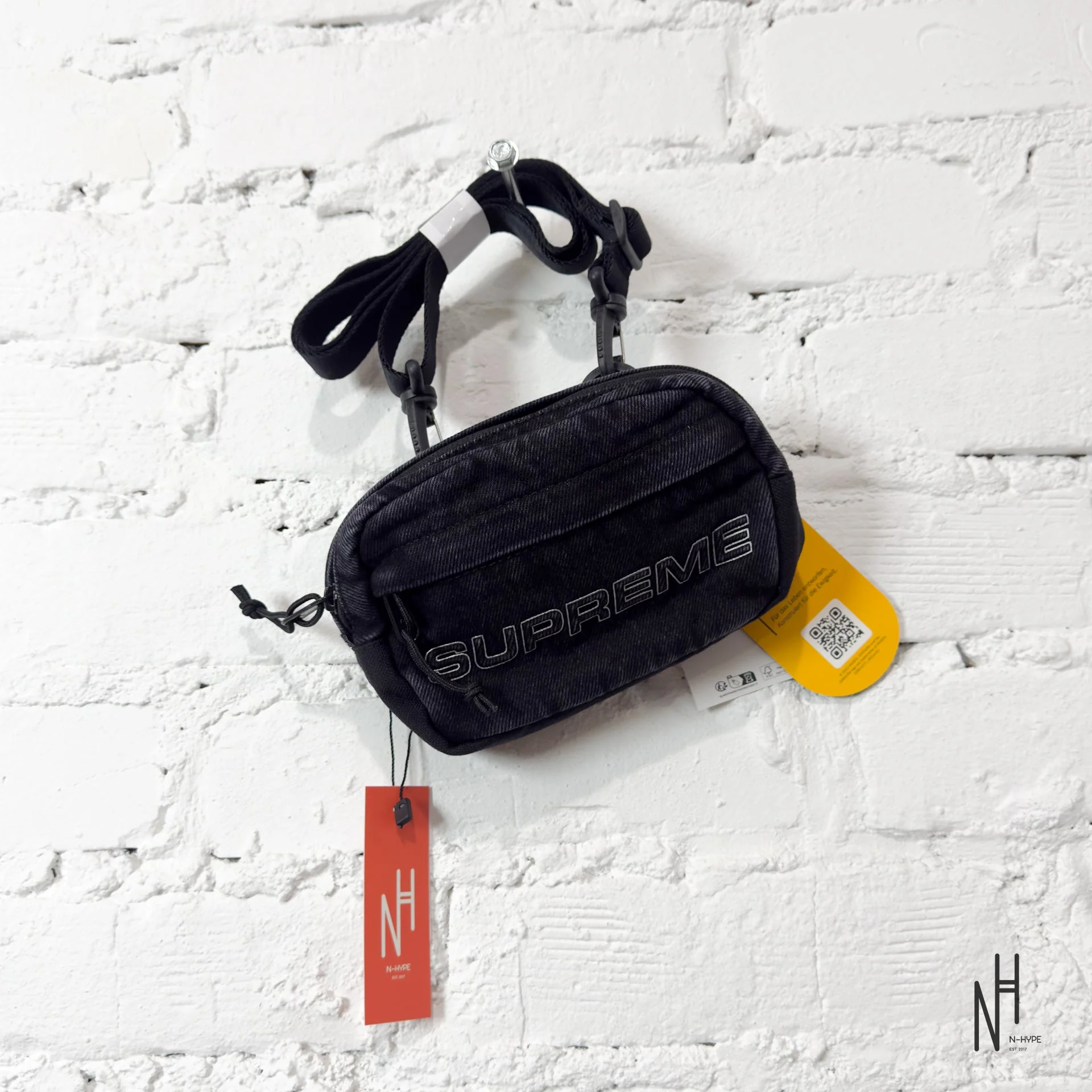 Supreme Denim Mini Shoulder Bag Black