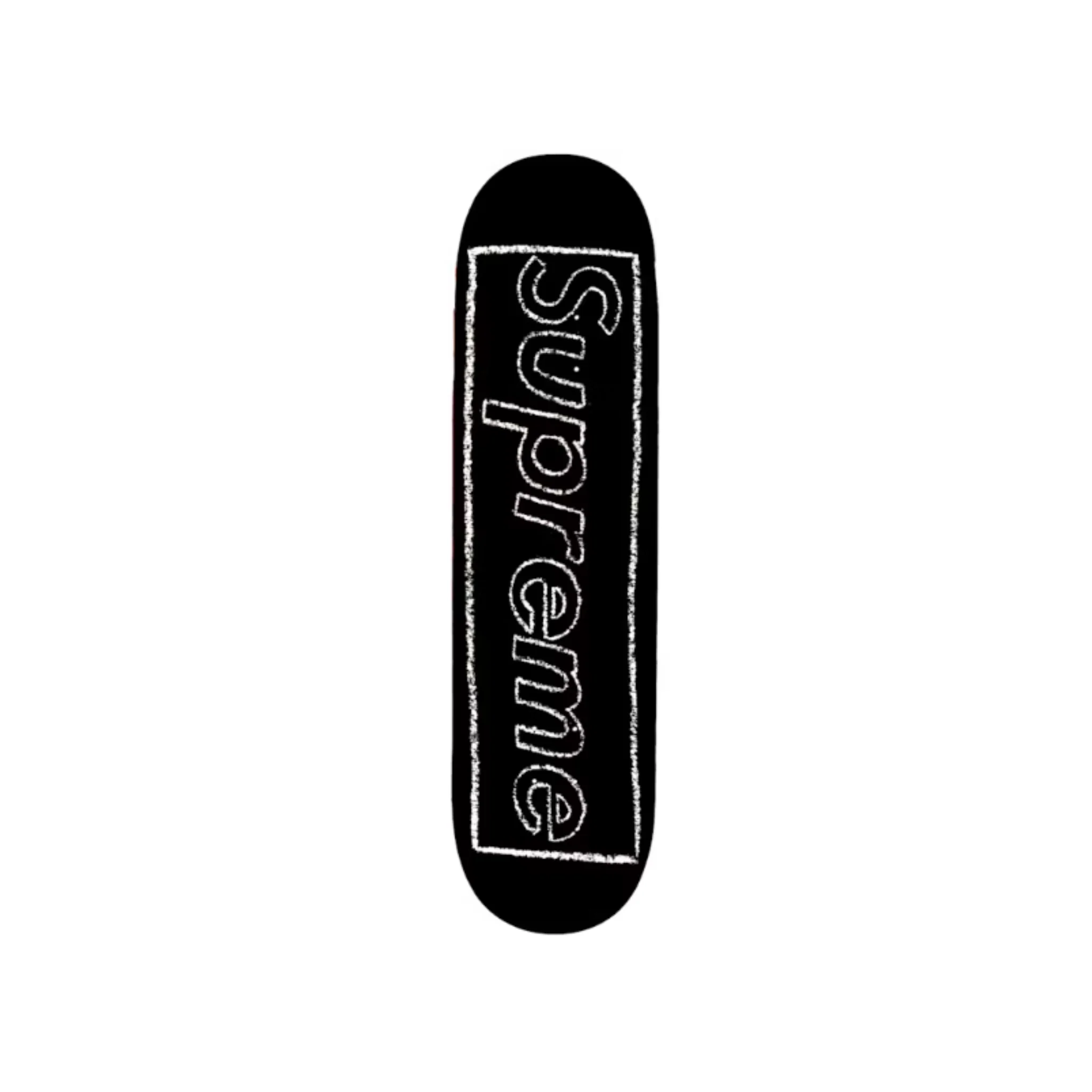 Supreme KAWS Chalk Logo Skateboard Deck Black