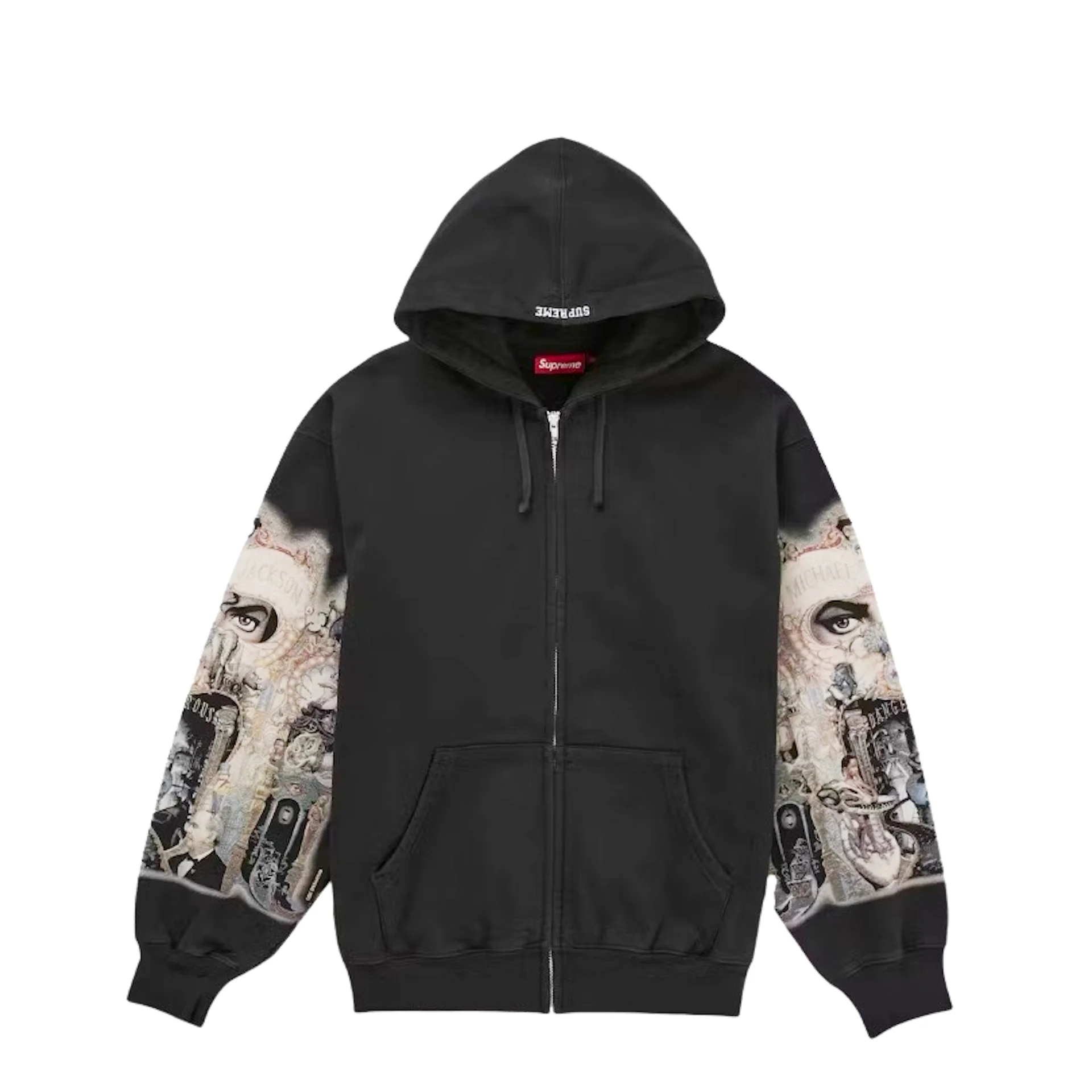 Supreme Michael Jackson Dangerous Zip Up Hooded Sweatshirt Black