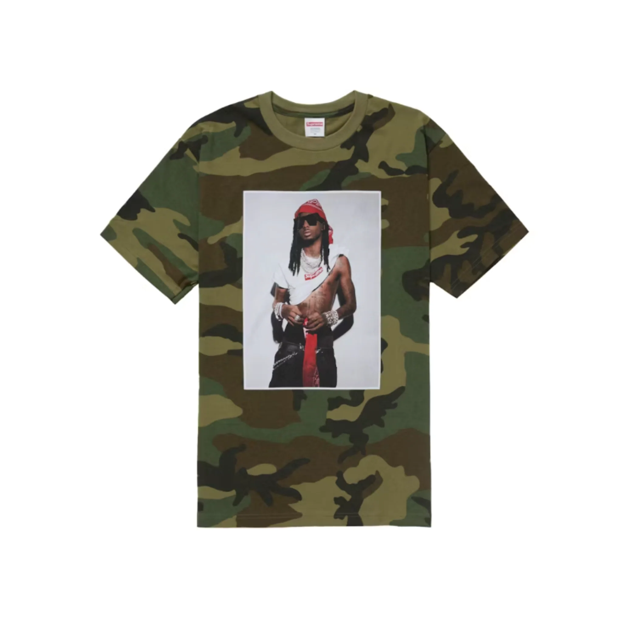 Supreme Playboi Carti Tee Woodland Camo