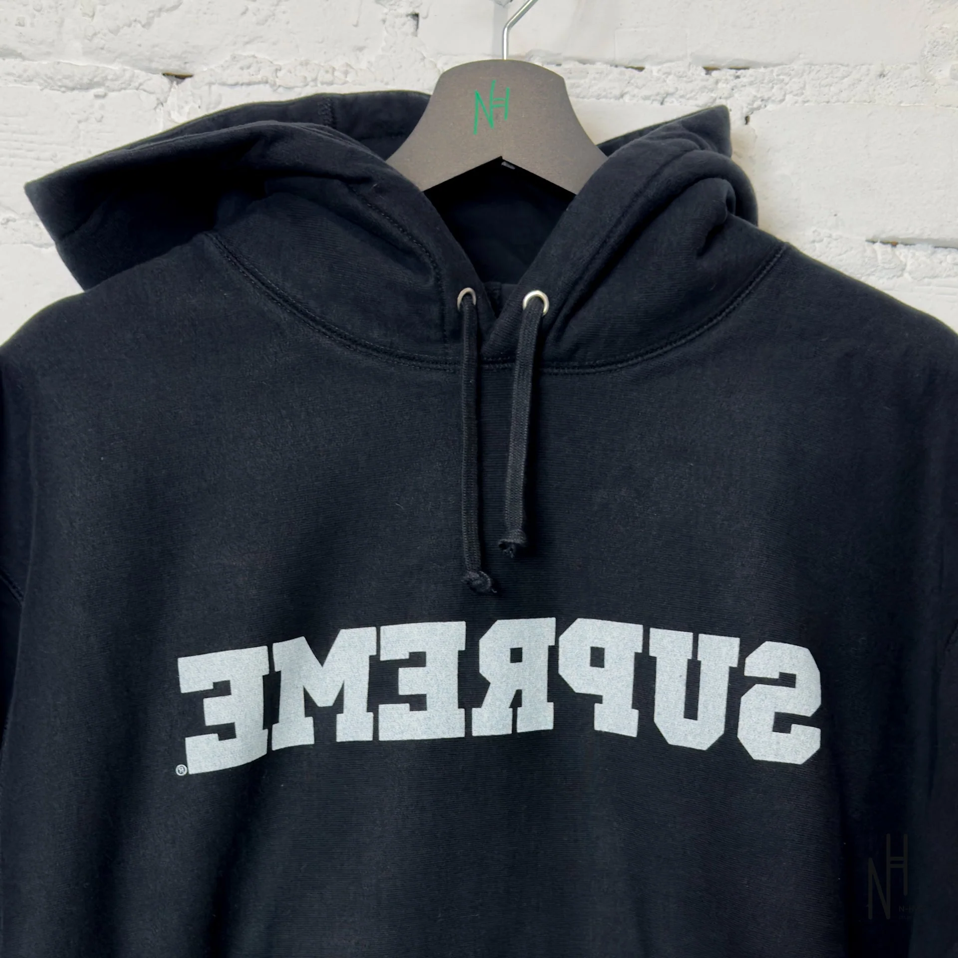 Supreme Reverse Hooded Sweatshirt /Black - Image 2
