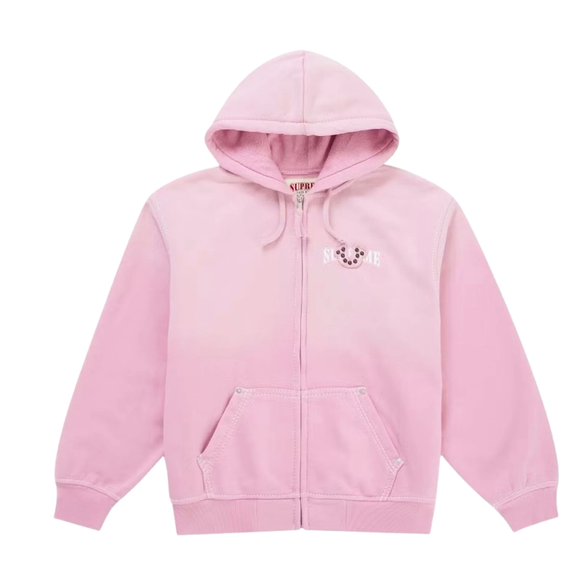 Supreme True Religion Zip Up Hooded Sweatshirt (FW25) / Pink