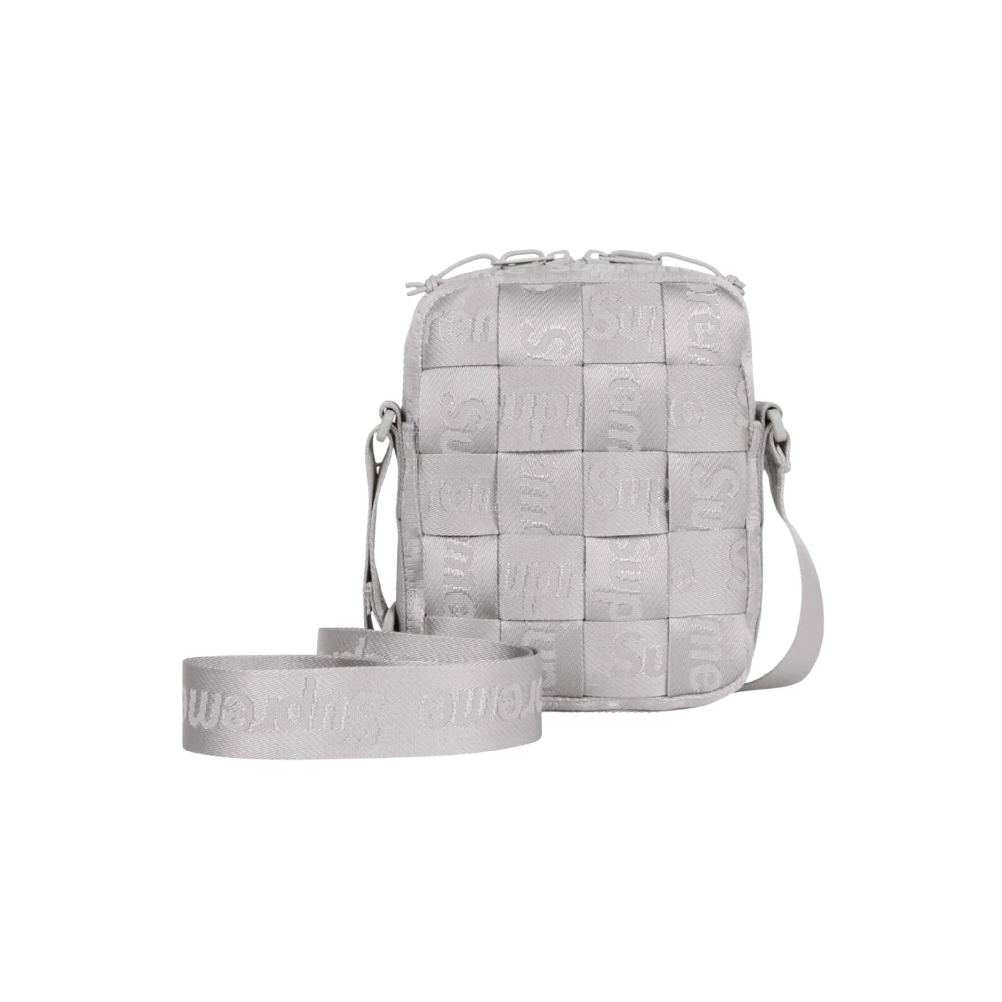 Supreme Woven Shoulder Bag Grey