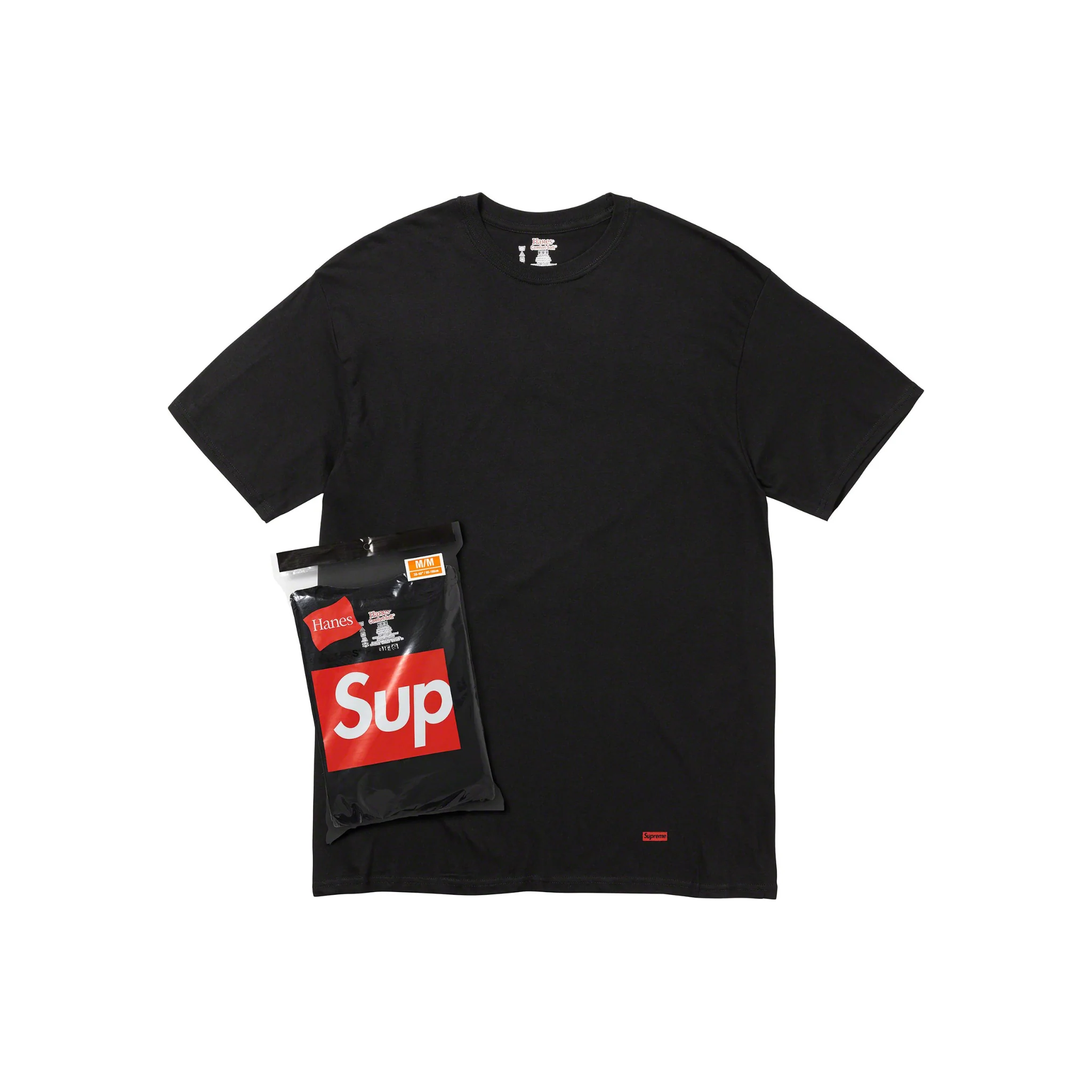 Supreme x Hanes Tagless Tee 'Black'