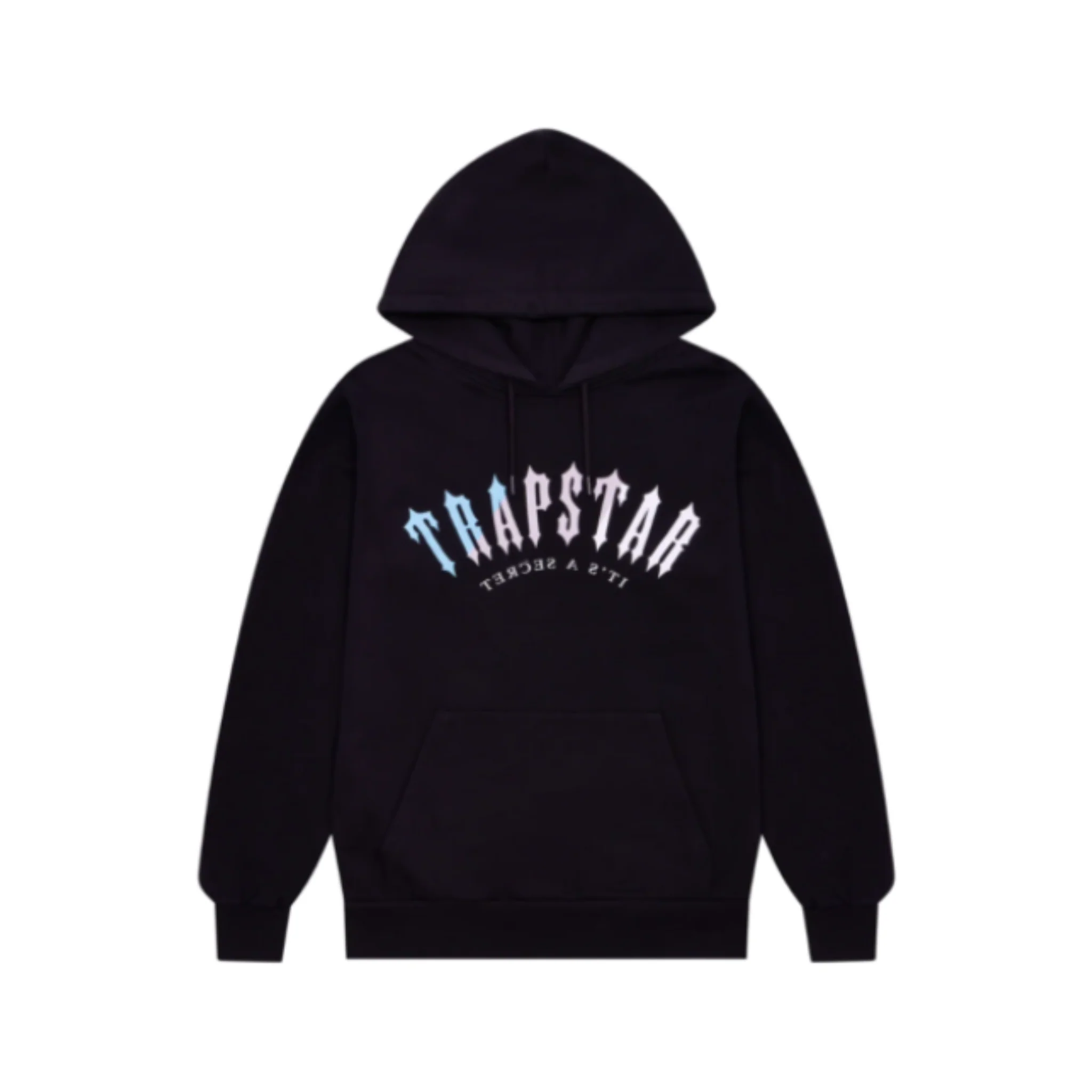 Trapstar Decoded Print Hoodie Black Light Blue
