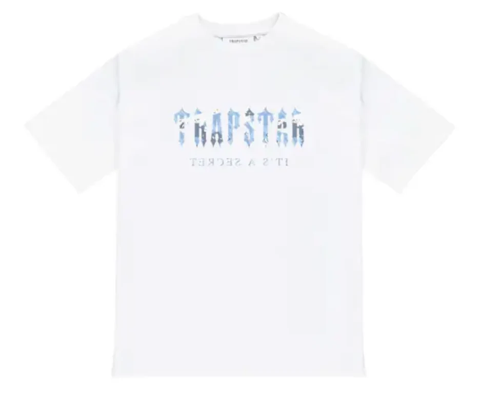 Trapstar Decoded Tee White Blue Camo