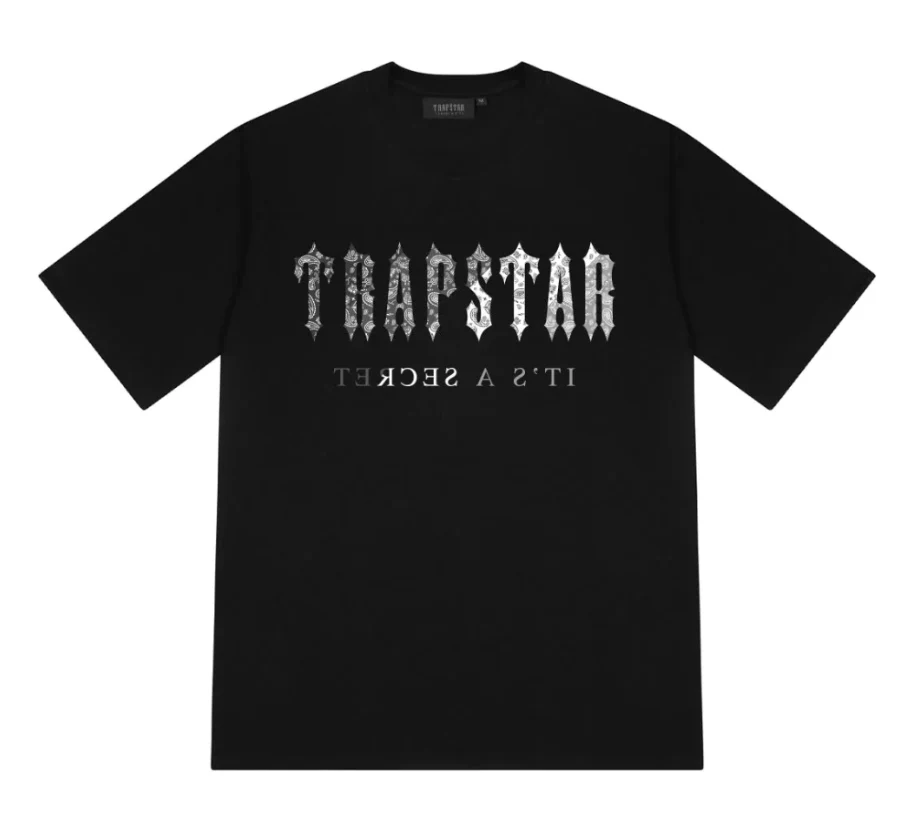 Trapstar Paisley Decoded Monochrome Tee Black Grey