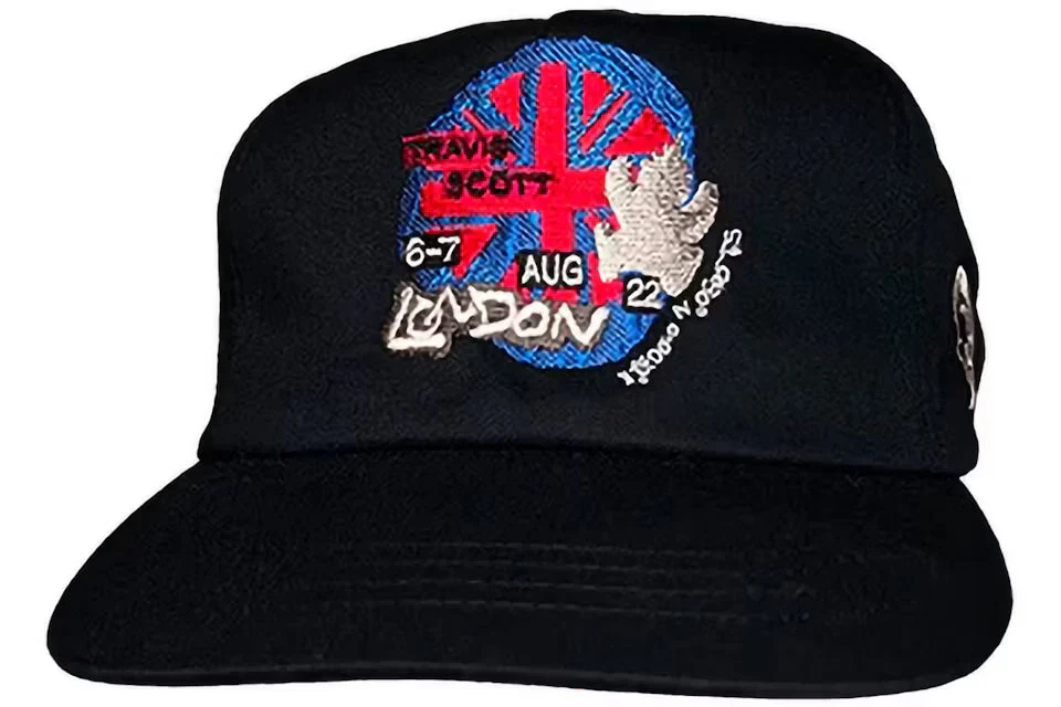 Travis Scott Road to Utopia Las Vegas O2 Live Union Jack Hat Black