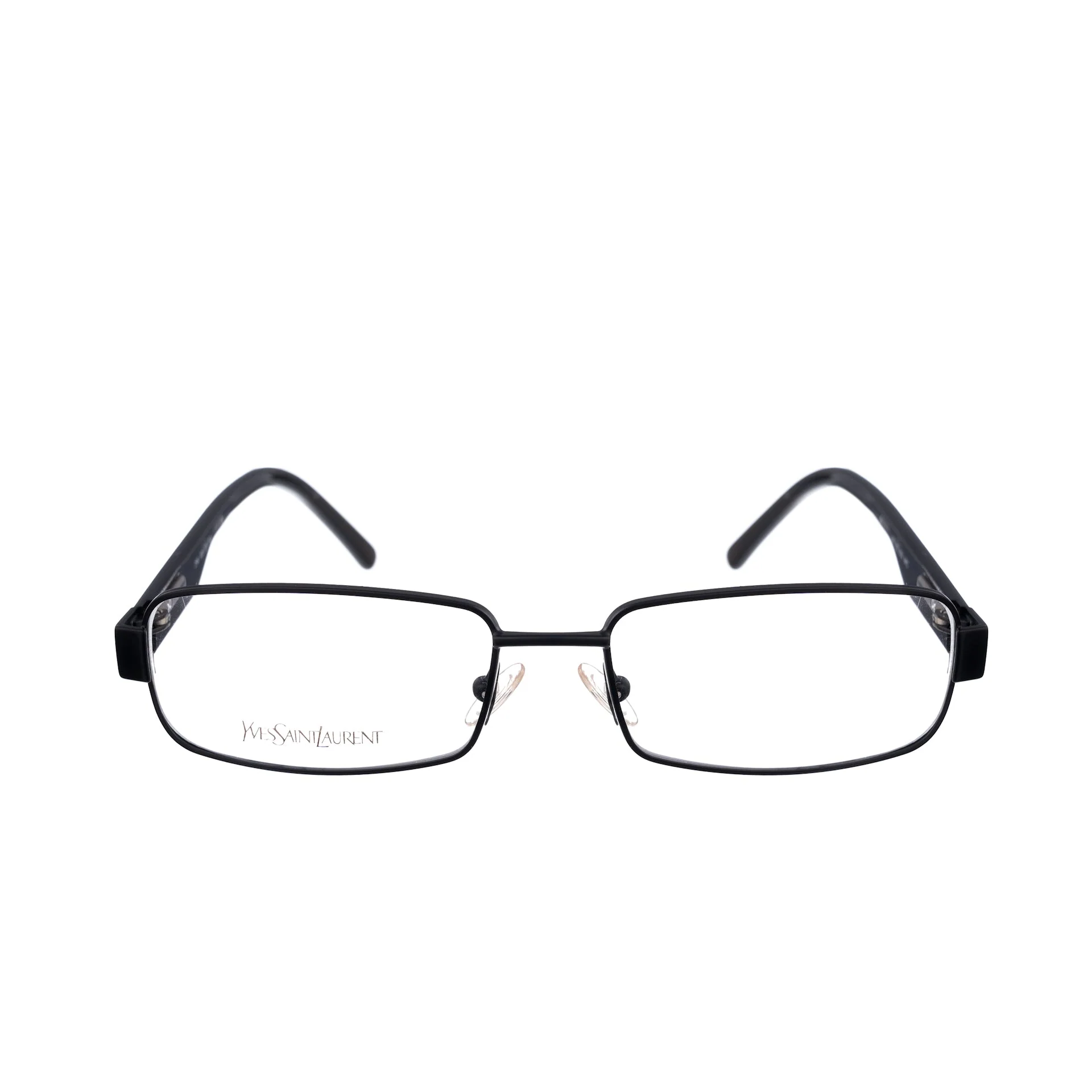 Yves Saint Laurent 90s Black Shiny & Matte Plastic Glasses