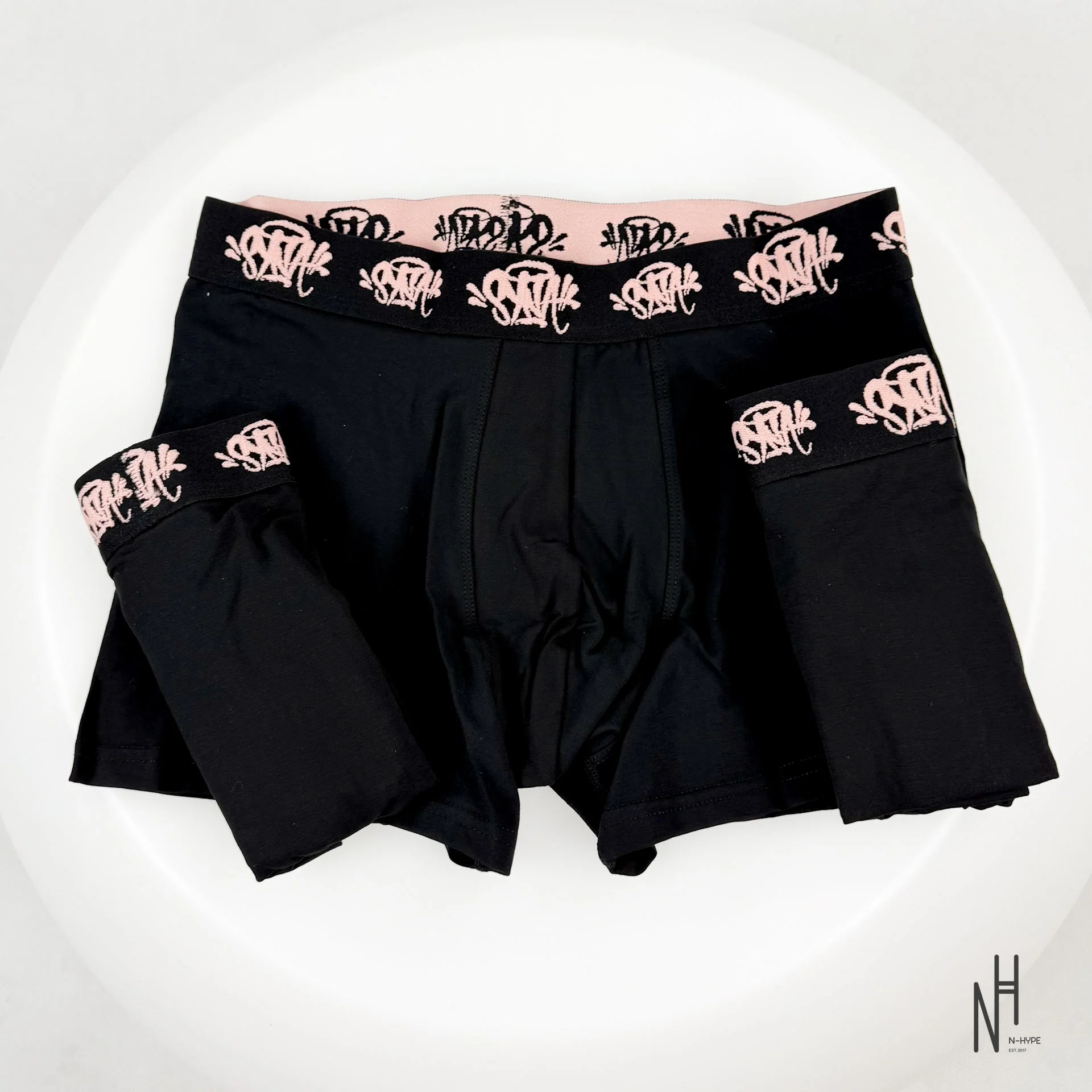SynaWorld x Central Cee Boxers 3 Pack Black / Golden Rose